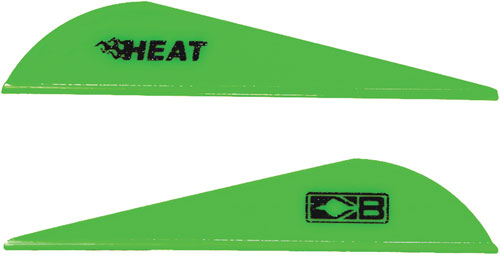 BOHNING HEAT VANE 2.5" SOLID NEON GREEN 36PK! - for sale