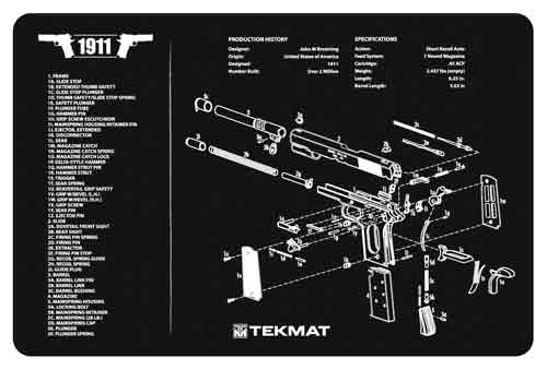 TEKMAT PISTOL MAT 1911 BLK - for sale