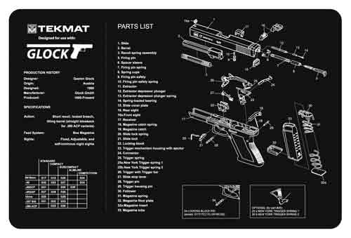 TEKMAT PISTOL MAT FOR GLOCK BLK - for sale