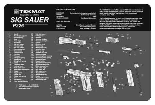 TEKMAT PISTOL MAT SIG P226 BLK - for sale