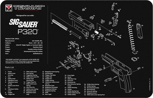 TEKMAT PISTOL MAT SIG P320 - for sale