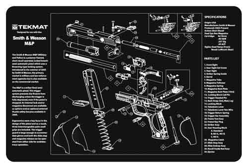 TEKMAT PISTOL MAT S&W M&P BLK - for sale