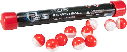 UMAREX T4E P2P 50 CAL PEPPER BALL RED/WHITE 10-PACK - for sale