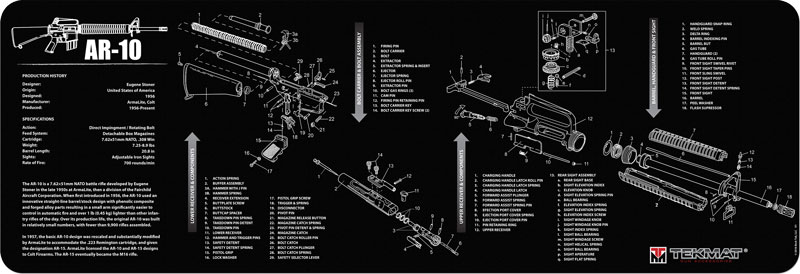 TEKMAT RIFLE MAT AR10 BLK - for sale