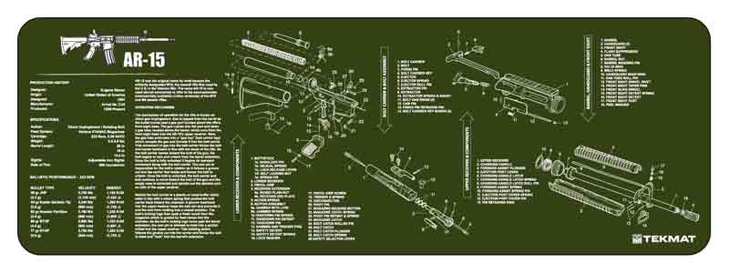 TEKMAT RIFLE MAT AR15 OD GREEN - for sale