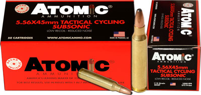 ATOMIC 5.56X45 SUBSONIC 112GR RNSP 50RD 10BX/CS - for sale