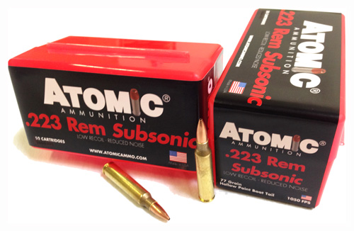ATOMIC SUBSONIC 223 REM 77GR BTHP 50RD 10BX/CS - for sale