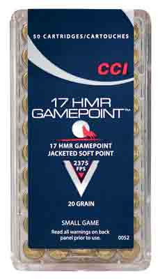 CCI 17HMR 20GR GAME PNT 50/2000 - for sale