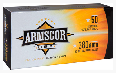 ARMSCOR 380ACP 95GR FMJ 50/1000 - for sale