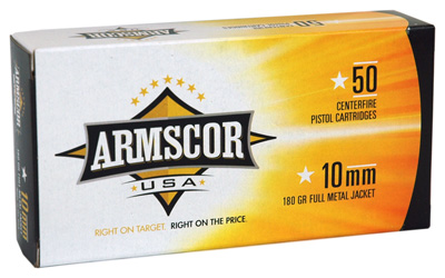 ARMSCOR 10MM 180GR FMJ 50RD 20BX/CS MADE IN USA - for sale