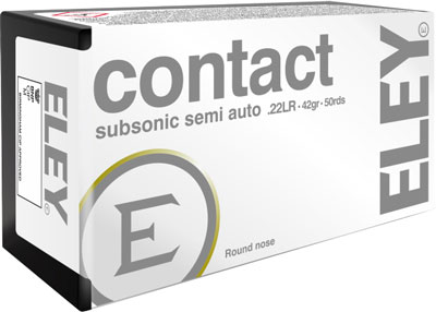 ELEY CONTACT SUBSONIC 22LR 42GR RN 50RD 100BX/CS - for sale
