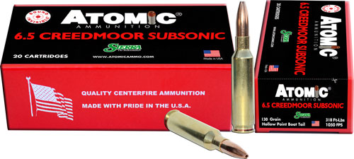 ATOMIC 6.5 CM 130GR SUBSONIC HPBT 20RD 10BX/CS - for sale