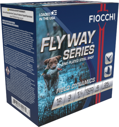 FIOCCHI 12GA #4 FLYWAY STEEL 25/250 - for sale