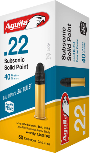 AGUILA 22 LR SUBSONIC 40GR LDRN 1000RD CASE LOT - for sale