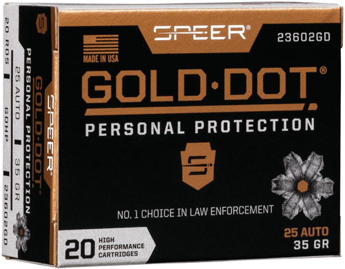 SPR GOLD DOT 25ACP 35GR HP 20/200 - for sale
