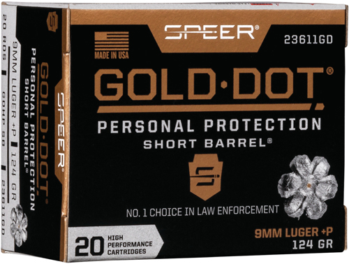 SPR GOLD DOT 9MM+P 124G HP SB 20/200 - for sale