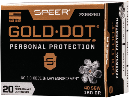 SPEER GOLD DOT 40 SW 180GR GDHP 20RD 10BX/CS - for sale