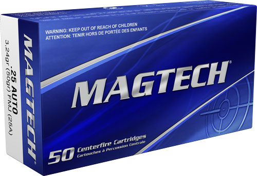MAGTECH 25ACP 50GR FMJ 50/1000 - for sale