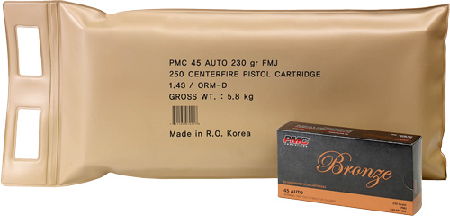 PMC AMMO .45ACP 230GR. FMJ-RN 250RD BATTLE PACK - for sale