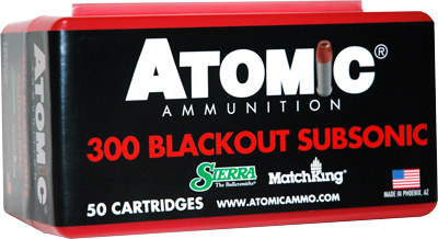 ATOMIC 300 AAC 220GR SUBSONIC HPBT 50RD 10BX/CS - for sale