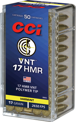 CCI VARMINT TIPPED 17 HMR 17GR VARMINT 50RD 40BX/CS - for sale