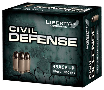 LIBERTY CIVIL DEFENSE 45 ACP 78GR HP 20RD 10BX/CS - for sale