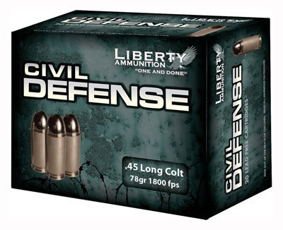 LIBERTY CIVIL DEFENSE 45 LC 78GR HP 20RD 10BX/CS - for sale