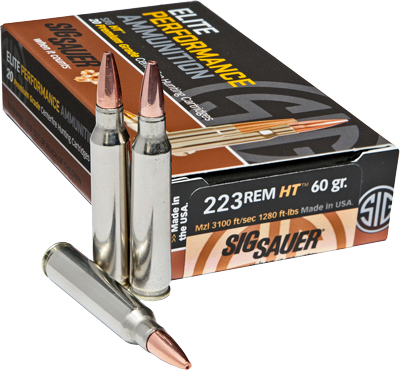 SIG AMMO 223REM 60GR ELT HNT 20/200 - for sale