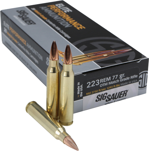 SIG AMMO 223REM 77GR OTM 20/500 - for sale