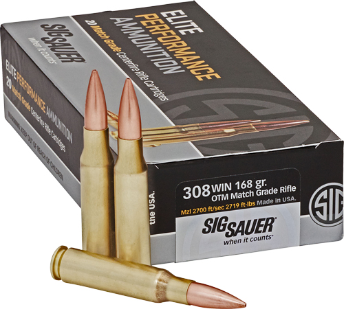 SIG AMMO 308WIN 168GR OTM 20/200 - for sale