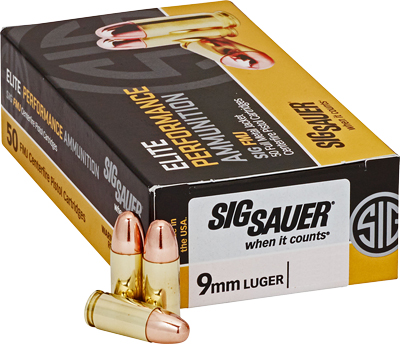 SIG 9MM LUGER 124GR FMJ 50RD 10BX/CS - for sale