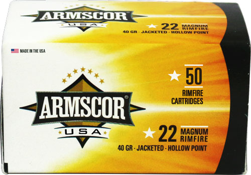 ARMSCOR 22WMR 40GR JHP 50/2000 - for sale