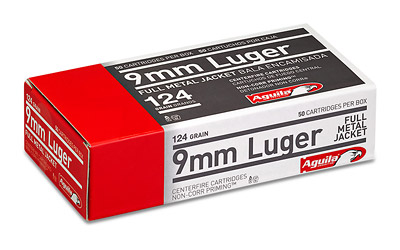 AGUILA 9MM LUGER 124GR FMJ-RN 50RD 20BX/CS - for sale