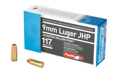 AGUILA 9MM 117GR JHP 50/500 - for sale