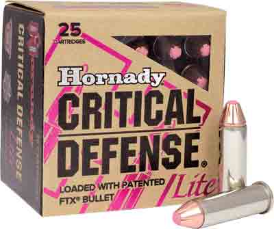 HORNADY CRITICAL DEFENSE LITE .38SP 90GR FTX 25RD 10BX/CS - for sale