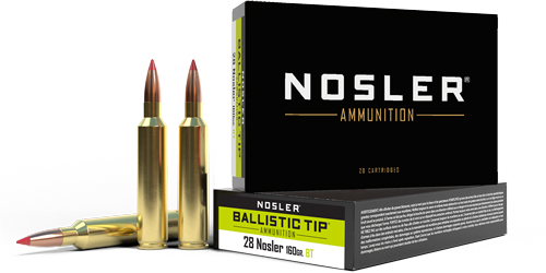 NOSLER 28 NOSLER 160GR BALLISTIC TIP 20RD 10BX/CS - for sale