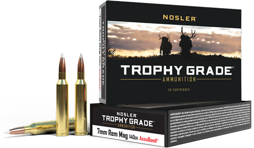 NOSLER TROPHY GRADE 7MM REM MAG 140GR ACCUBOND 20RD 10BX/C - for sale