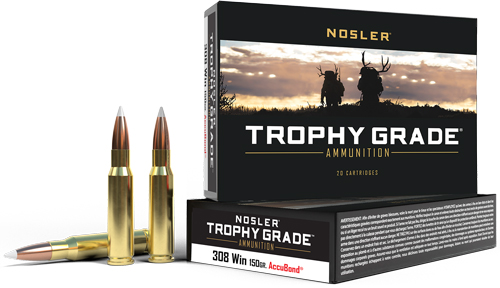 NOSLER TROPHY 308WIN 150GR ACCUBOND 20RD 10BX/CS - for sale