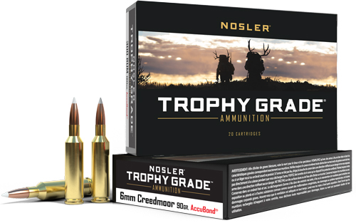 NOSLER TROPHY GRADE 6MM CM 90G ACCUBOND TIP 20RD 10BX/CS - for sale