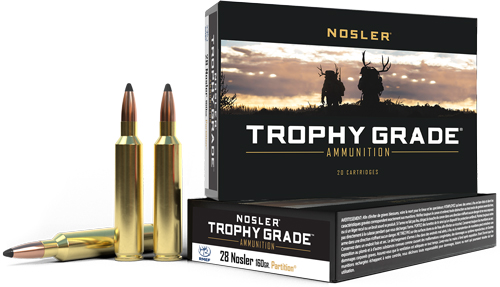 NOSLER TROPHY GRADE 28 NOSLER 160GR PARTITION 20RD 10BX/CS - for sale