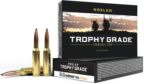 NOSLER TROPHY GRADE 6.5 CM 140GR PARTITION 20RD 10BX/CS - for sale