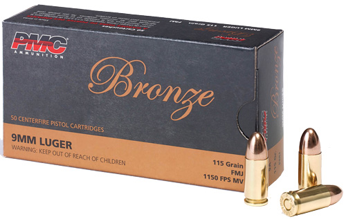 PMC BRNZ 9MM 115GR FMJ 50/1000 - for sale