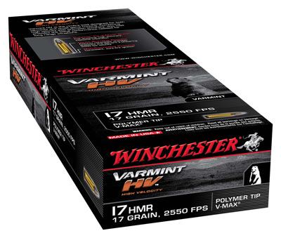 WINCHESTER VARMINT HV 17HMR 17GR 2550FPS V-MAX 50RD 20BX/C - for sale