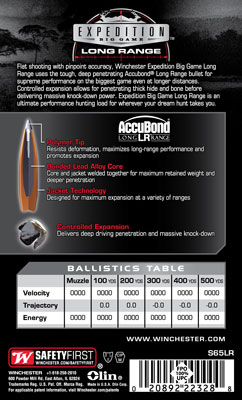 WINCHESTER EXPEDITITION 6.5 CM 142GR ACCUBOND 20RD 10BC/CS - for sale