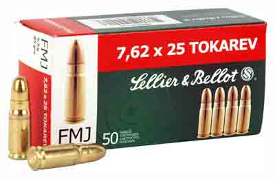 S&B 7.62X25 TOKAREV 85GR FMJ RN 50RD 30BX/CS - for sale