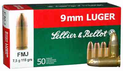 S&B 9MM LUGER 115GR FMJ 50RD 20BX/CS - for sale