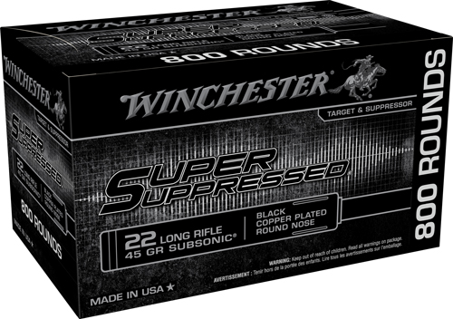 WINCHESTER SUPER SUPRESS 22LR 1255FPS 45GR LRN 800RD 2BX/CS - for sale