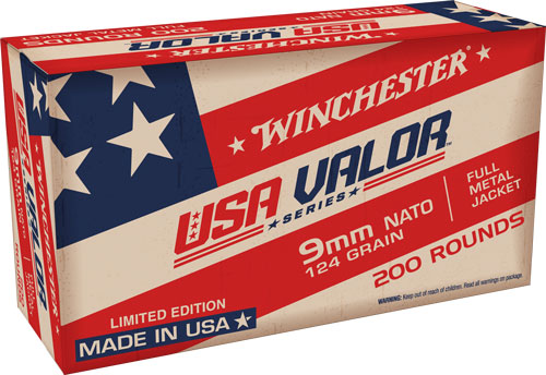 WINCHESTER USA VALOR 9MM 124GR FMJ 1000RD CASE LOT - for sale