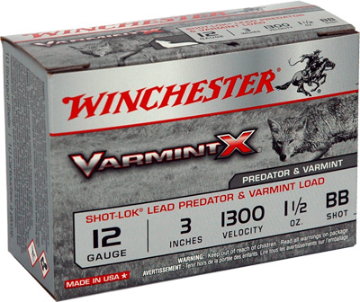 WINCHESTER VARMINT-X 12GA 3" 1-1/2OZ #BB 10RD 10BX/CS - for sale