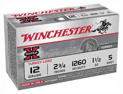 WINCHESTER SUPER-X TRKY 12GA 5 2.75" 1260FP 1-1/2Z 10R 10BX/C - for sale